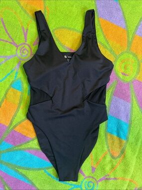 Women's Buffbunny Vitamin Sea One Piece Black Swimsuit- Size Small